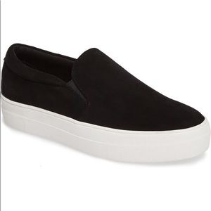 Gills Platform Slip-On Sneaker in Black Suede